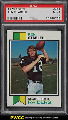 1973 Topps Football Ken Stabler ROOKIE RC 487 PSA 9 MINT