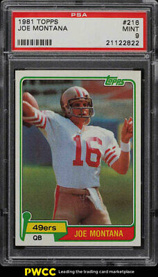 1981 Topps Football Joe Montana ROOKIE RC 216 PSA 9 MINT