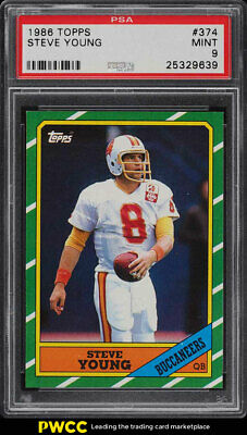 1986 Topps Football Steve Young ROOKIE RC 374 PSA 9 MINT