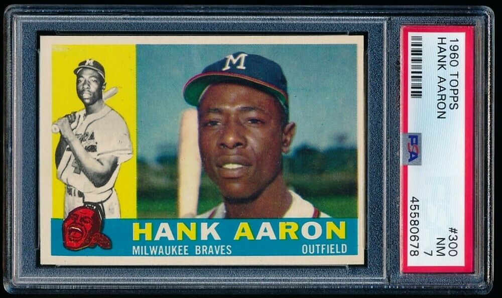 HANK AARON 1500 PSA 7 NM NEAR MINT BRAVES HOF 300 SP 60 1960 TOPPS BASEBALL