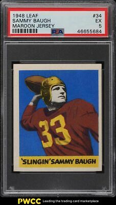 1948 Leaf Football Sammy Baugh ROOKIE RC 34 PSA 5 EX