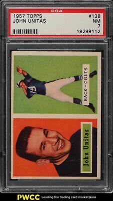 1957 Topps Football Johnny Unitas ROOKIE RC 138 PSA 7 NRMT