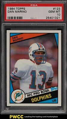 1984 Topps Football Dan Marino ROOKIE RC 123 PSA 10 GEM MINT