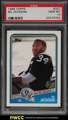 1988 Topps Football Bo Jackson ROOKIE RC 327 PSA 10 GEM MINT