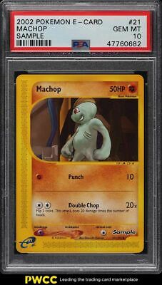 2002 Pokemon ECard Sample Machop 21 PSA 10 GEM MINT