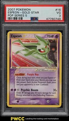 2007 Pokemon Pop Series 5 Gold Star Espeon 16 PSA 3 VG