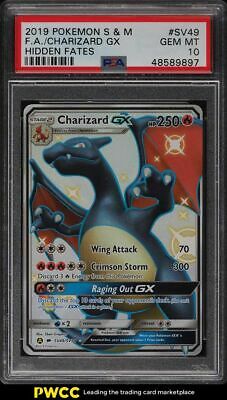 2019 Pokemon Sun  Moon Hidden Fates GX Charizard SV49 PSA 10 GEM MINT