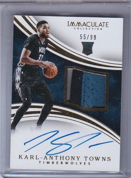 KarlAnthony Towns 201516 Immaculate Collection RC Auto Patch 5599