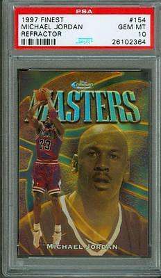 1997 Finest Gold Refractor 289 Michael Jordan 154 PSA 10 LOW POP Bulls HOF