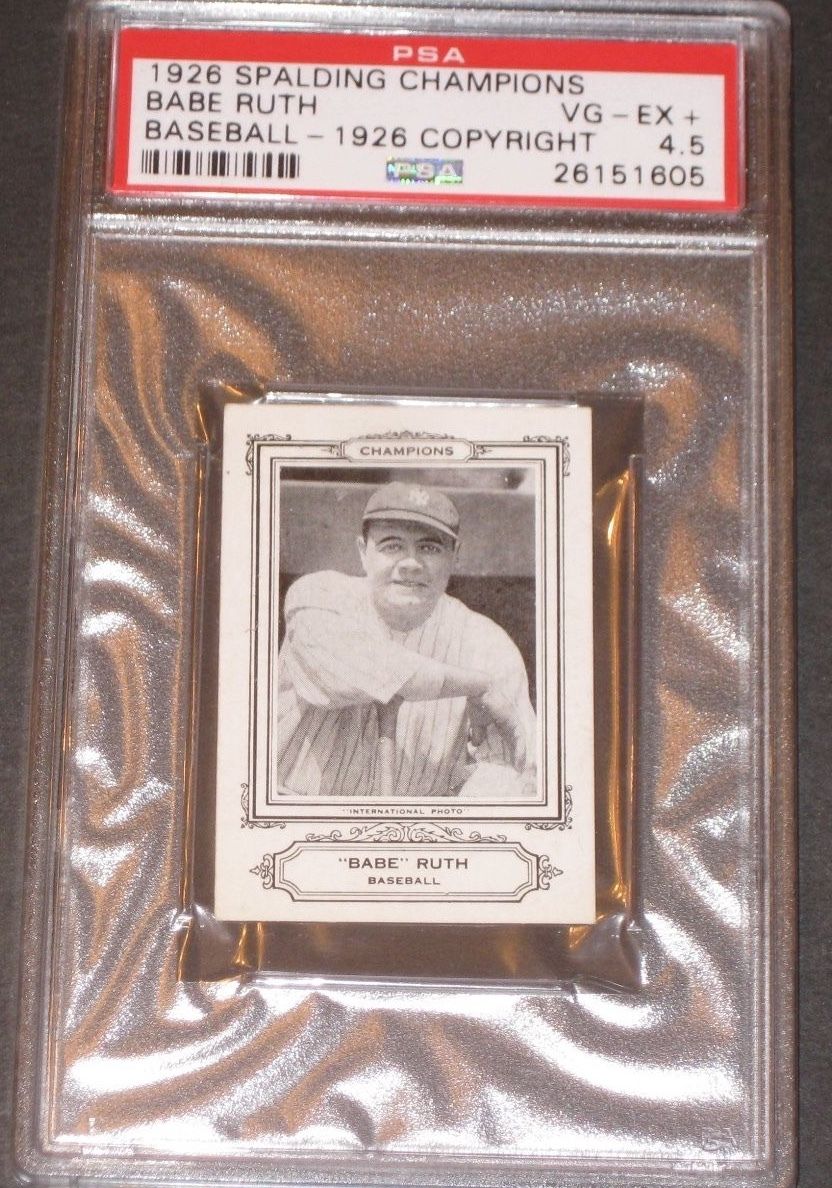 1926 Spalding BABE RUTH Baseball Card PSA 45 VGEX W 10Cent Coupon Yankees 