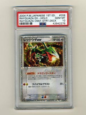 Pokemon PSA 10 GEM MINT Rayquaza EX 1st Edition Japanese Deoxys Deck Card 008