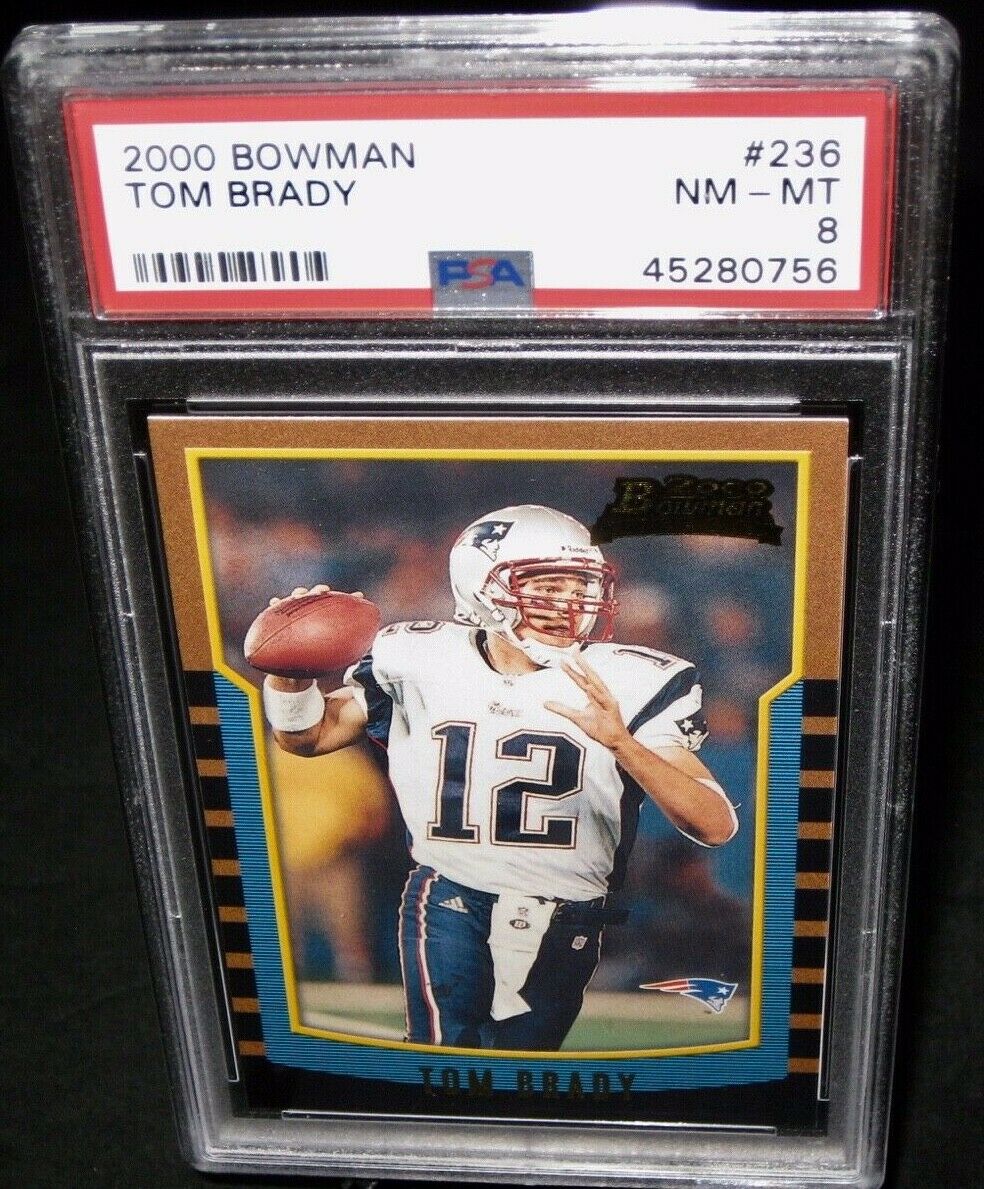 PSA 8 NMMT 2000 Bowman TOM BRADY Rookie Football Card 236 RC New England 