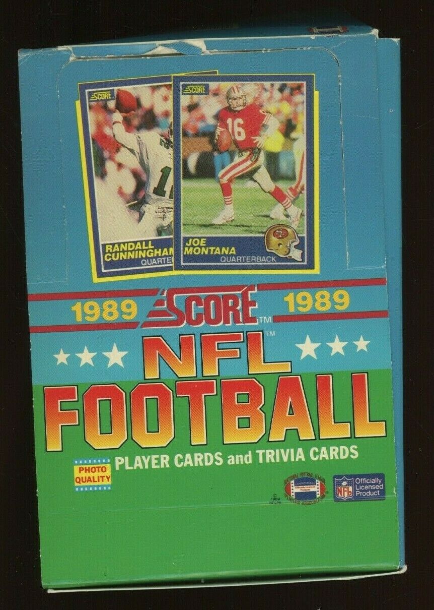 1989 Score Football Box 36 Sealed Packs Barry Sanders Aikman Rookie RC PSA 10