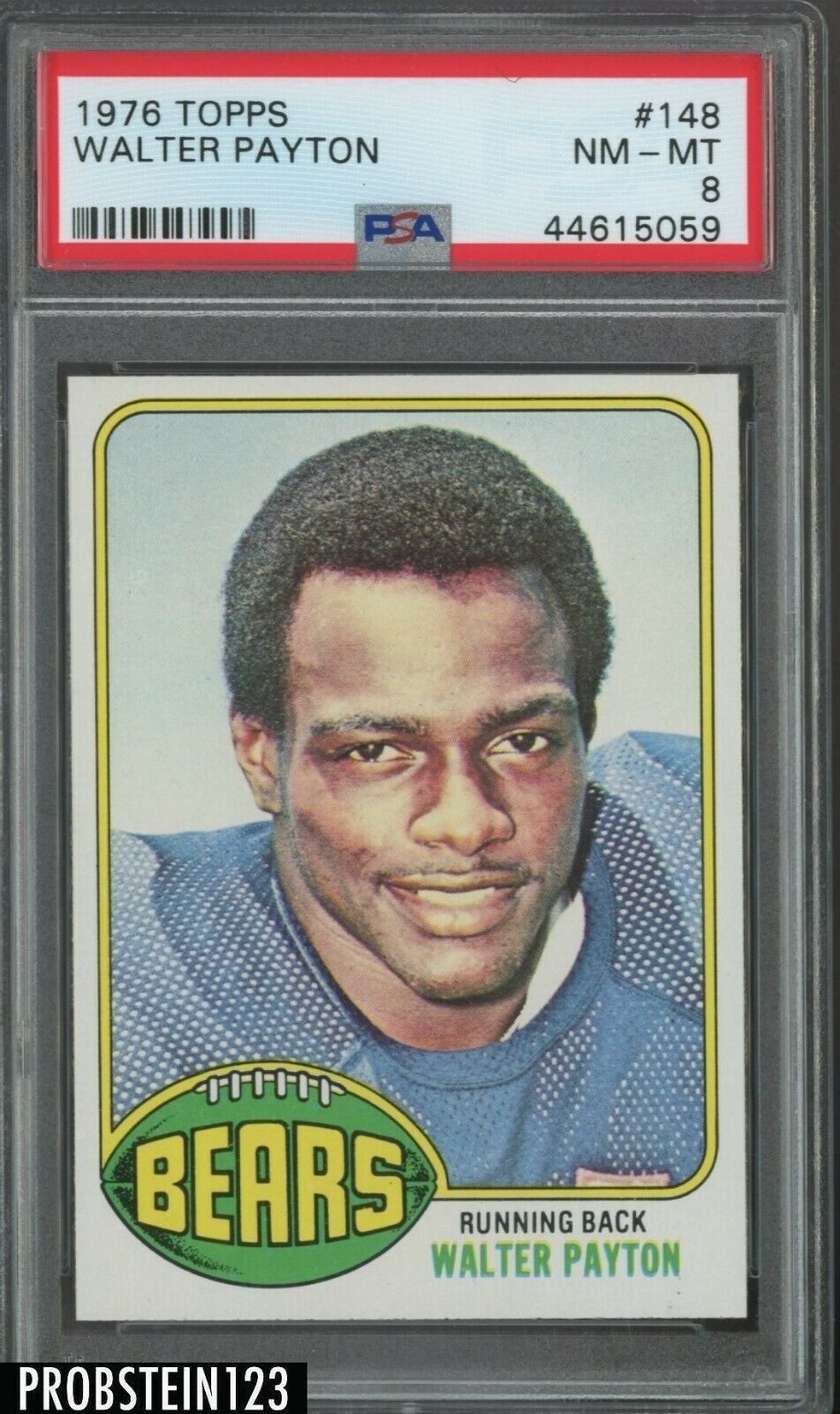 1976 Topps Football 148 Walter Payton Bears RC Rookie HOF PSA 8 NMMT 