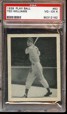1939 Playball Baseball Card 92 Ted Williams Rookie PSA 4 VGEX