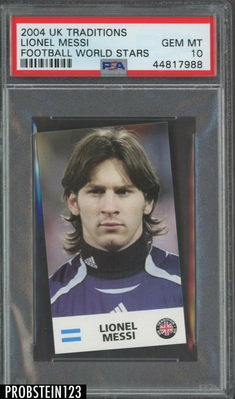 2004 UK Traditions Football World Stars Soccer Lionel Messi PSA 10 GEM MINT