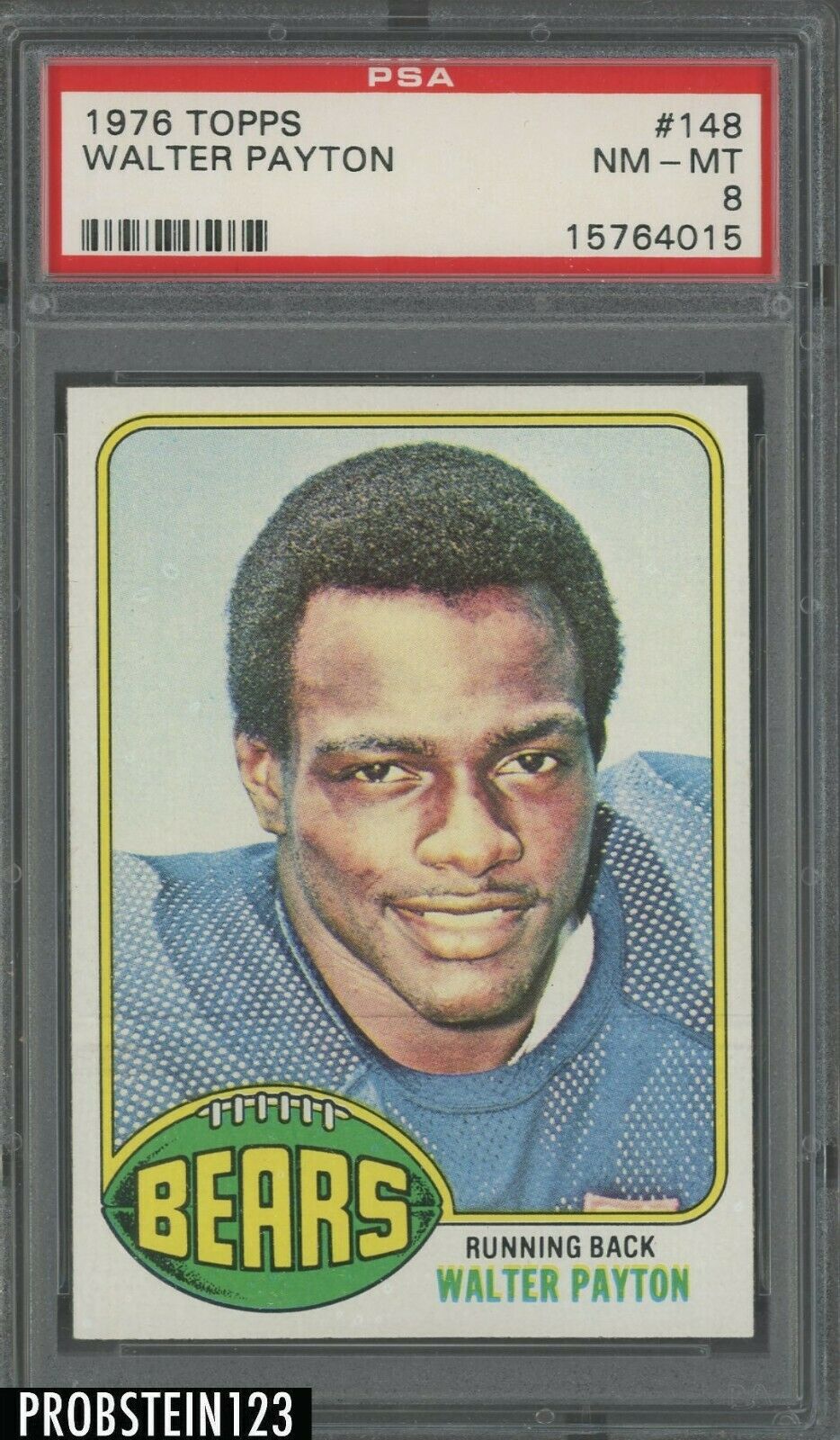 1976 Topps Football 148 Walter Payton RC Rookie HOF PSA 8  SHARP CORNERS 