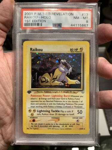 Raikou  1st Edition  PSA 8  Neo Revelation  Holo  Recent Cert  Pokemon 