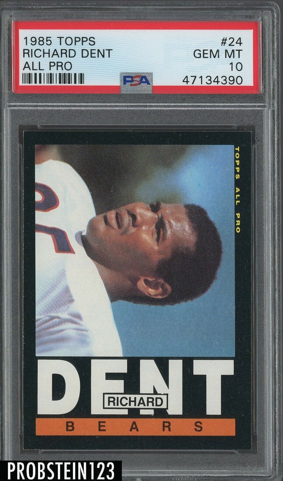 1985 Topps All Pro Football 24 Richard Dent Chicago Bears PSA 10 GEM MINT