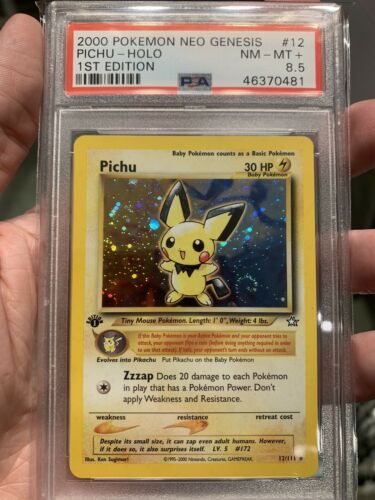 Pichu  1st Edition  PSA 85  Pop 21  Neo Genesis  Holo  Pokemon  SWIRL 