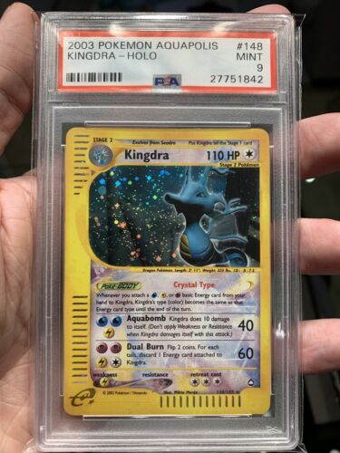 Crystal Kingdra  PSA 9  Aquapolis  Pokemon  Mint 