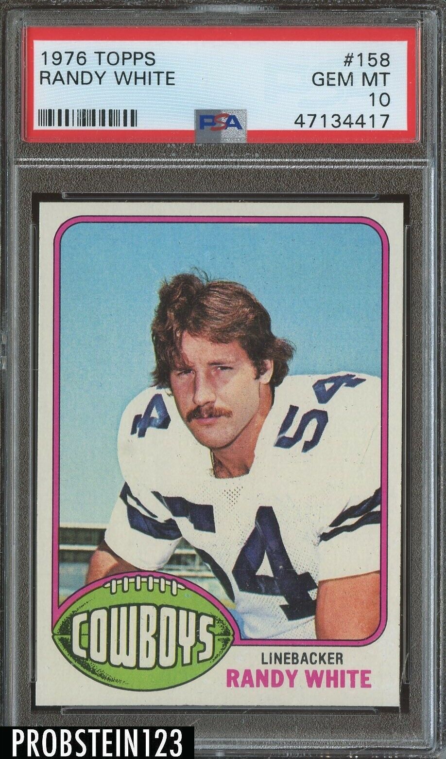 1976 Topps Football 158 Randy White RC Rookie Cowboys HOF PSA 10 GEM MINT