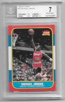 BGS 7 MICHAEL JORDAN 19861987 FLEER ROOKIE RC 57 BULLS SUBS 757658