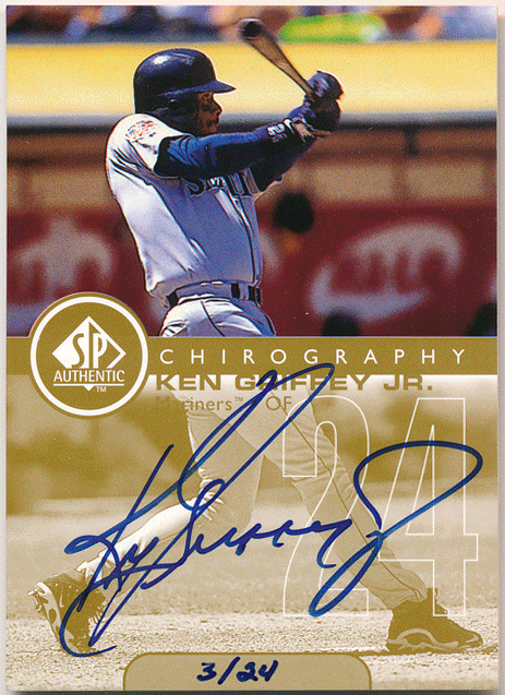 Ken Griffey Jr 1999 UD SP Authentic Chirography Gold Signature Auto 324