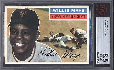 1956 Topps 130 Willie Mays Giants BGS BVG 85 Well Centered 617977