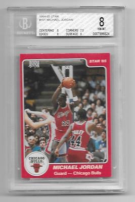 BGS 8 MICHAEL JORDAN 19841985 STAR ROOKIE RC 101 CHICAGO BULLS RARE NMMT 