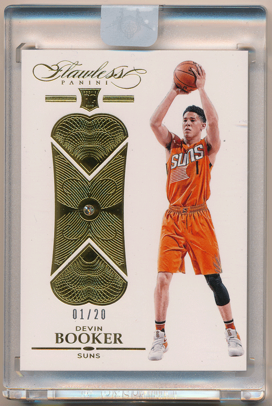 Devin Booker 1516 Panini Flawless RC Base Diamond 0120 Jersey Number