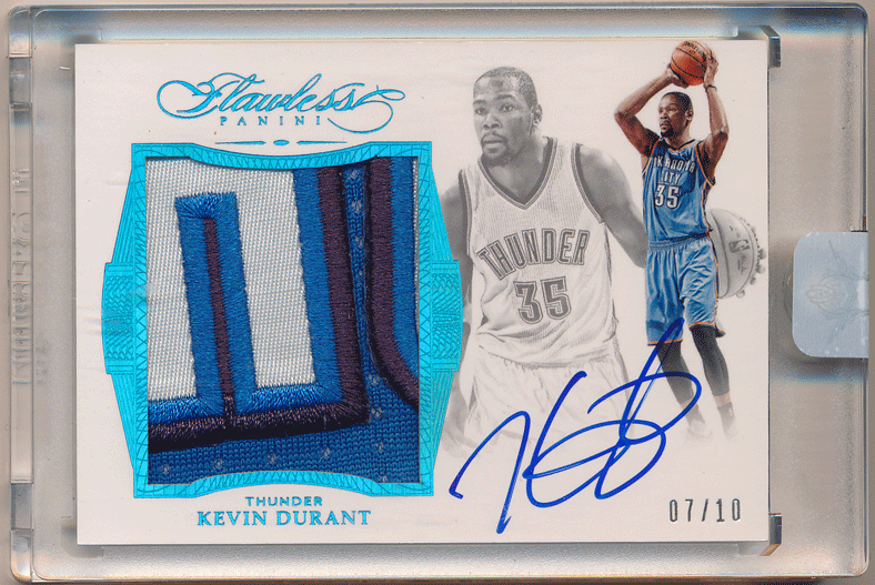 Kevin Durant 1516 Panini Flawless Sapphire Signature Jumbo Patch Auto 0710
