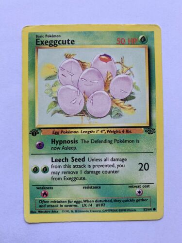 1st Edition Exeggcute Error Pokemon Card 