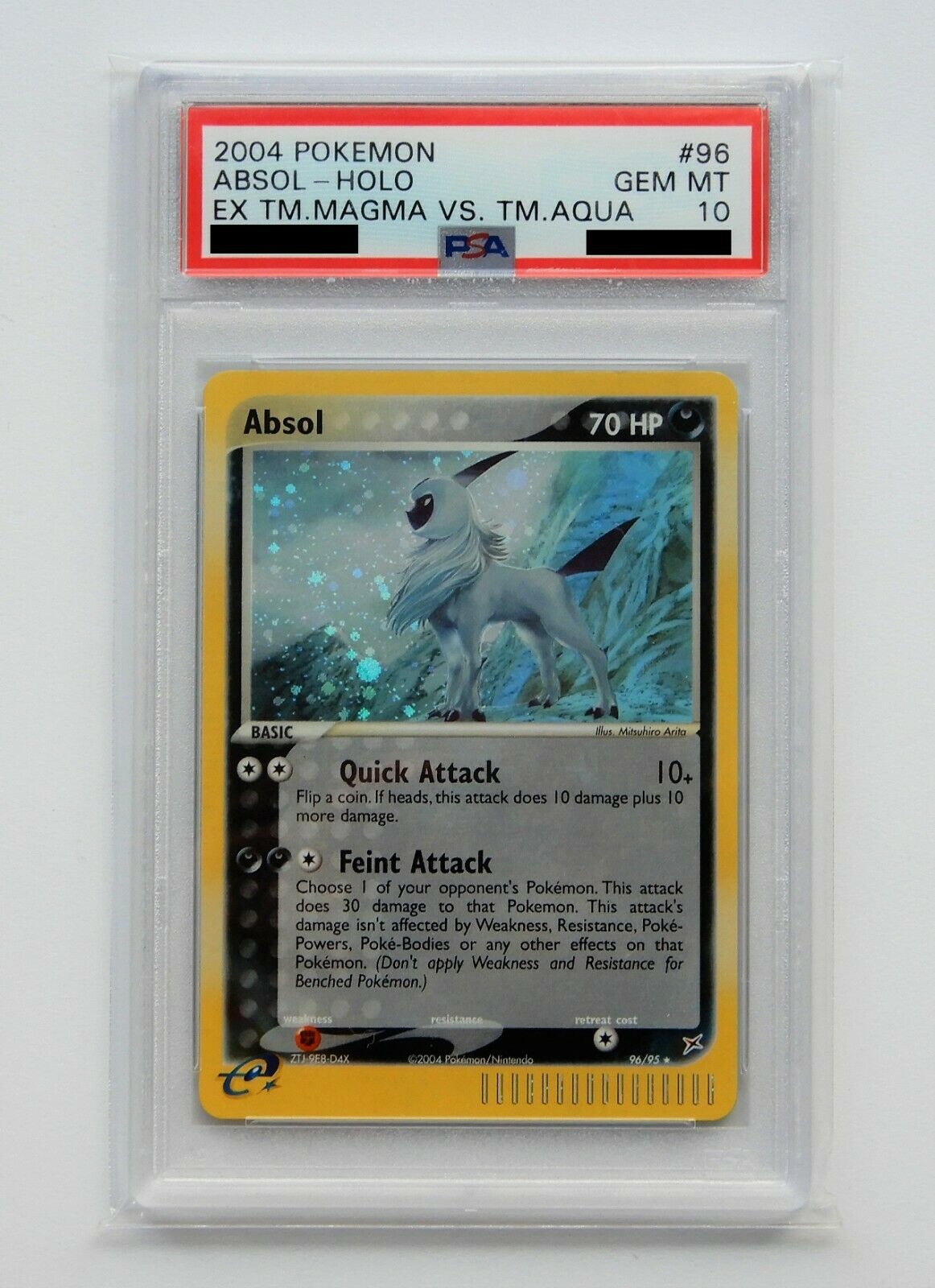 2004 Pokemon Ex Team Magma vs Aqua 9695 ABSOL Holo Secret Rare PSA 10 GEM MINT