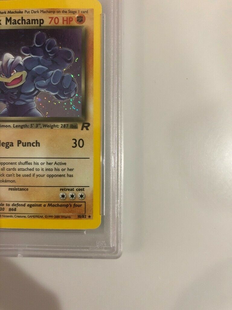 24 H AUCTIONSWIRL DARK MACHAMP HOLOPSA 10 1st Edition Pokemon TEAM ROCKET