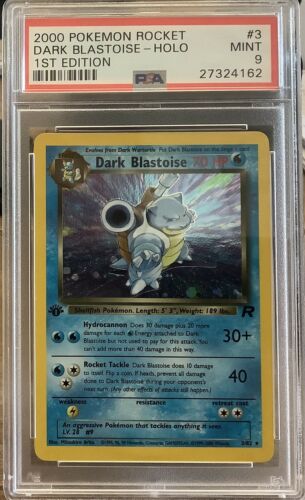 2000 Pokemon Team Rocket  No3 Dark Blastoise 1st Edition  PSA9 very Rare