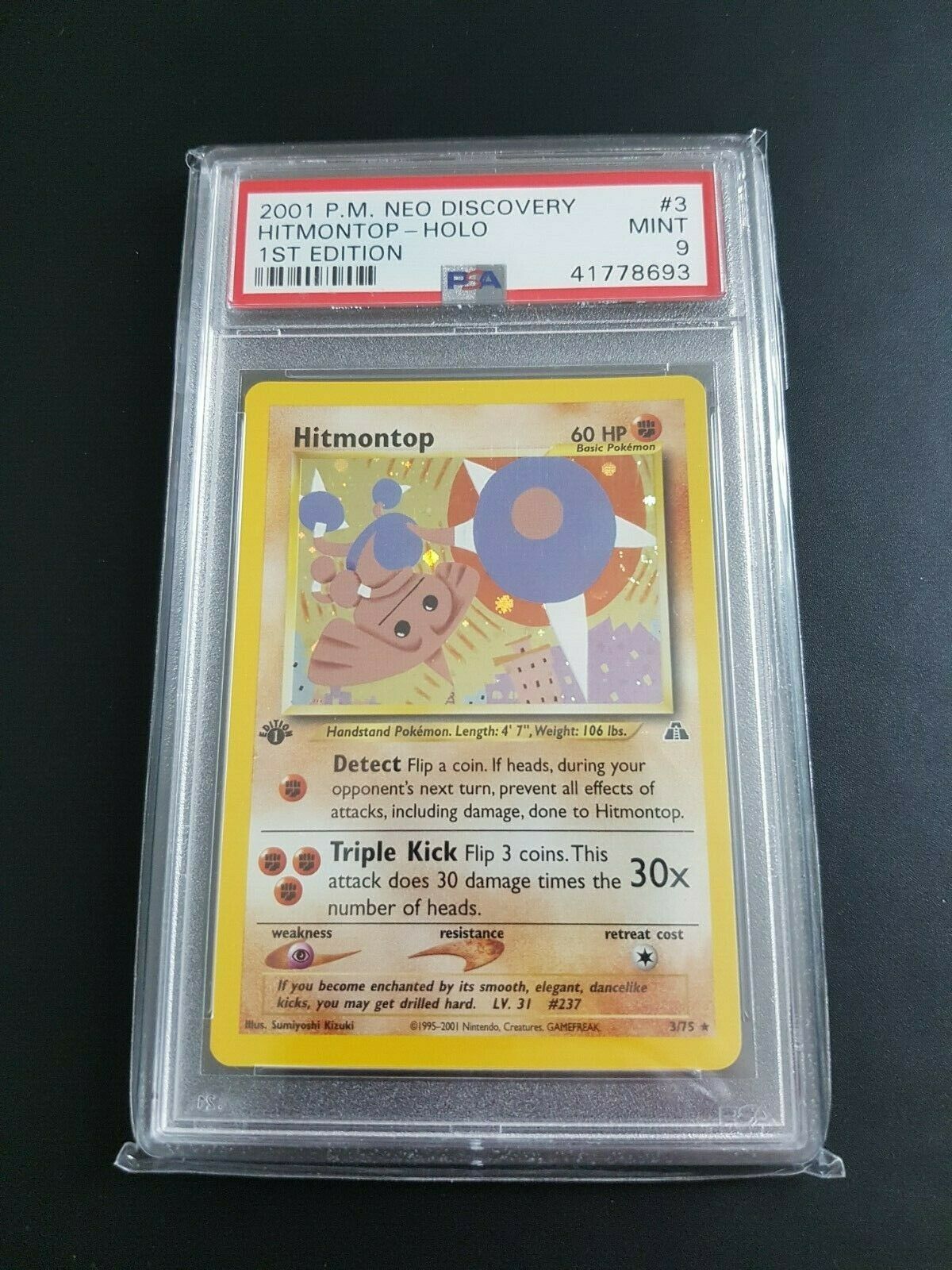 Pokemon Psa 9 Hitmontop 1st Edition Holo Neo Discovery Pop 112