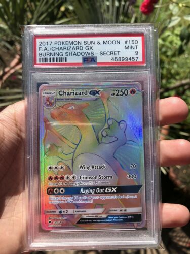 Pokemon Charizard Gx Hyper Rare Burning Shadows  PSA 9 MINT