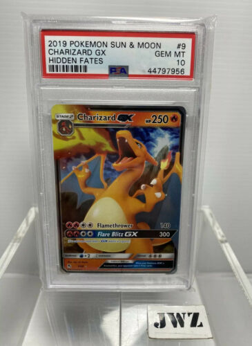 Pokemon Hidden fates Card Charizard GX 968 PSA 10