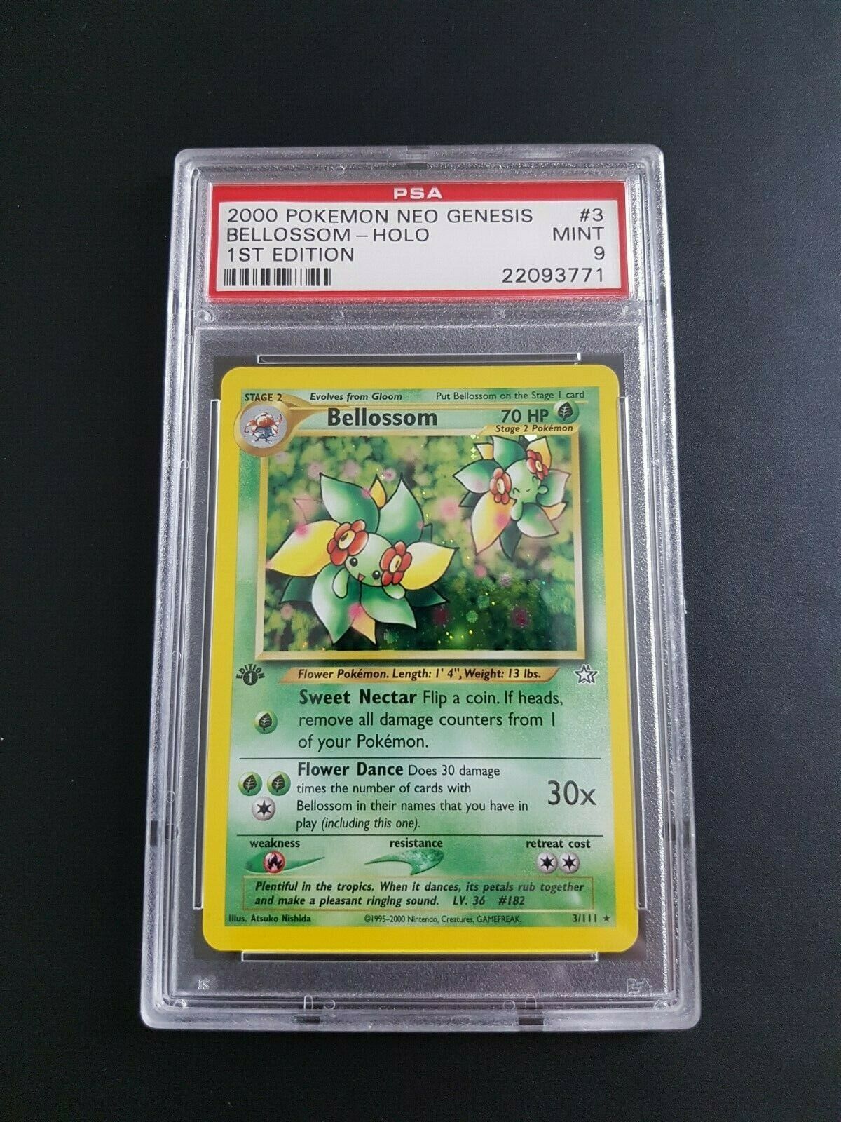 Pokemon Psa 9 Bellossom 1st Edition Holo Neo Genesis