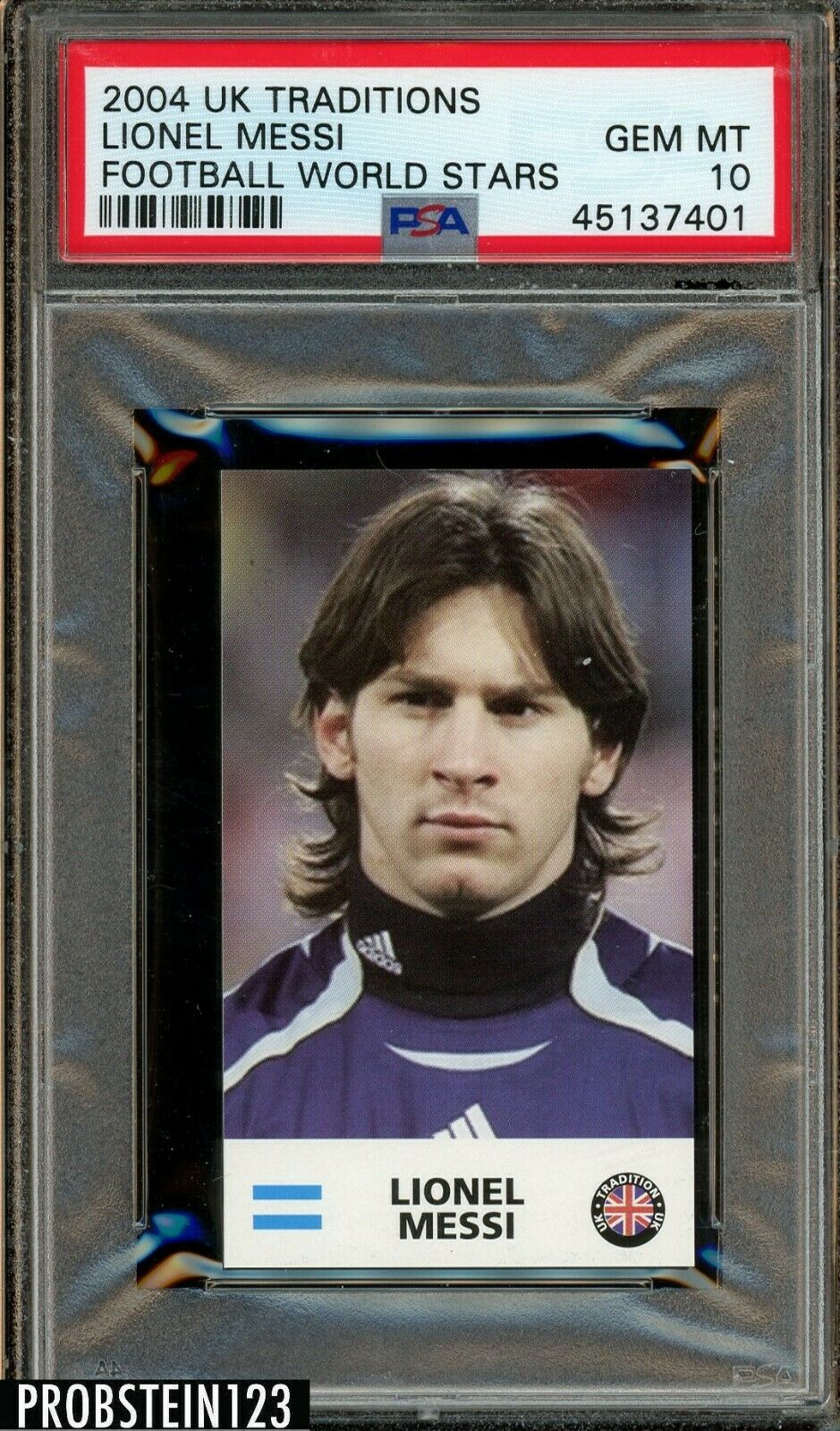 2004 UK Traditions Football World Stars Soccer Lionel Messi RC PSA 10  RARE 