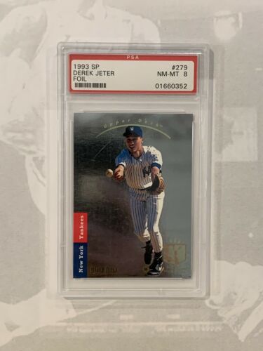 DEREK JETER 1993 SP BASEBALL ROOKIE CARD 279 GRADED PSA 8 