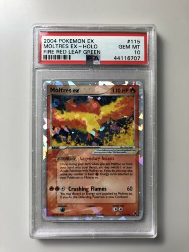 Moltres EX PSA 10 EX Fire Red Leaf Green Pokemon 115112 2004 Gem Mint Holo