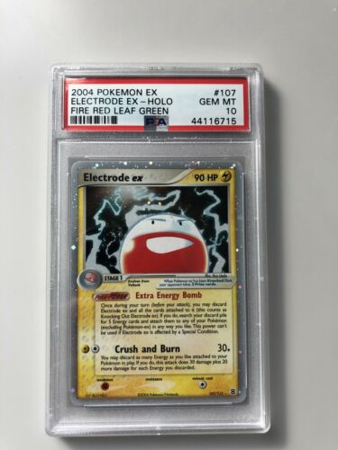 Electrode EX PSA 10 EX Fire Red Leaf Green Pokemon 107112 2004 Gem Mint Holo