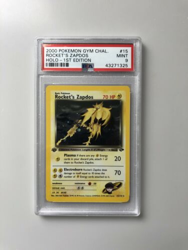 Rockets Zapdos 1st edition PSA 9 Holographic Gym Challenge 15132 Pokemon