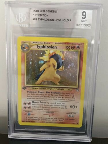 Pokemon Typhlosion 17111 1st Edition Neo Genesis BGS 9 Mint PSA