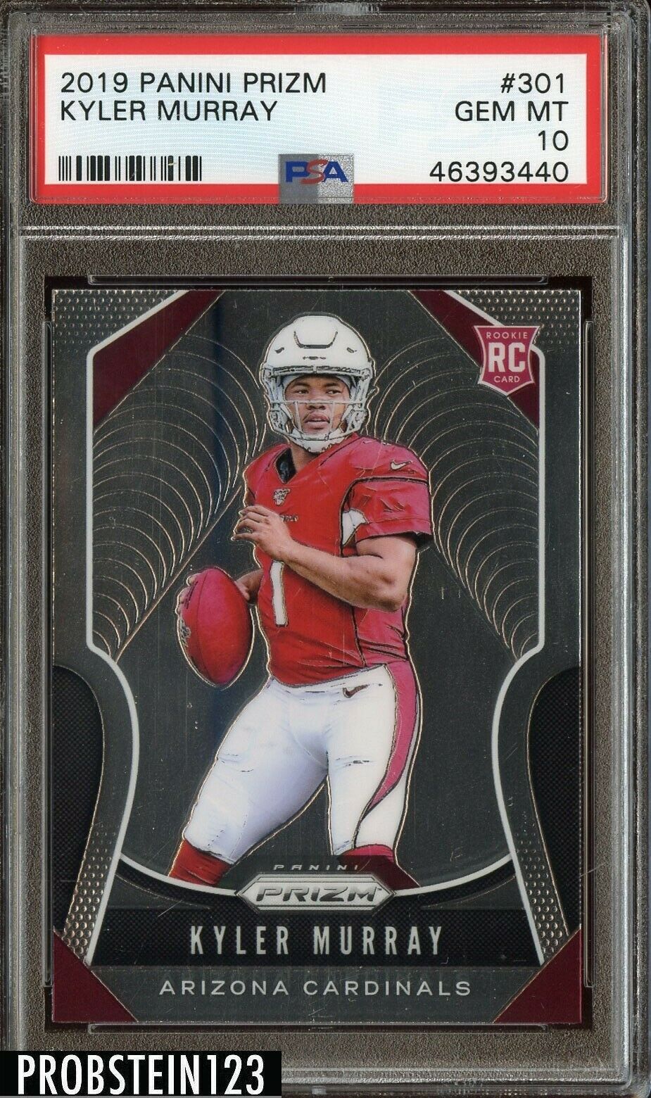 2019 Prizm Football Kyler Murray CARDINALS 301 Rookie RC PSA 10 Gem Mint