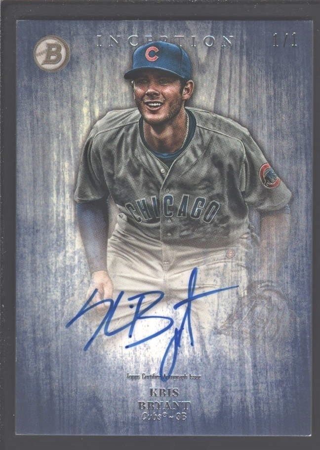 KRIS BRYANT 11 20000 CUBS ROOKIE ON CARD AUTO RC SP 2014 BOWMAN INCEPTION