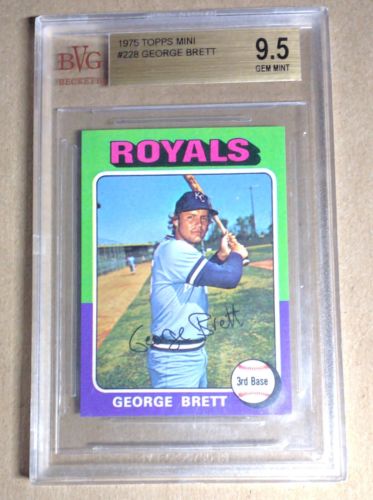 1975 Topps Mini George Brett BGS 95 Rookie Card 228 Only 3 None Higher