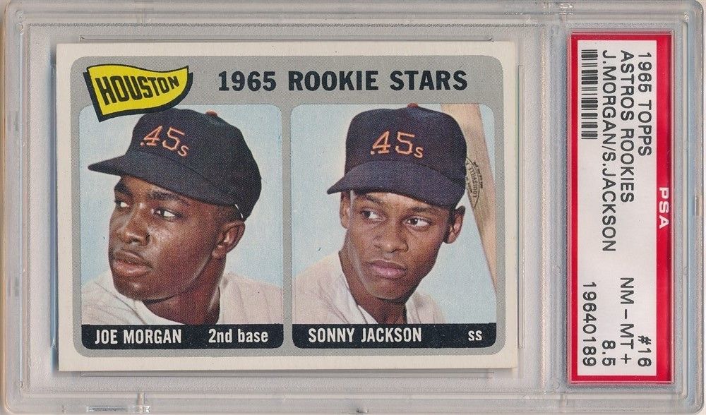 JOE MORGAN 1965 TOPPS 16 ASTROS ROOKIES RC ROOKIE CARD PSA 85 NMMT